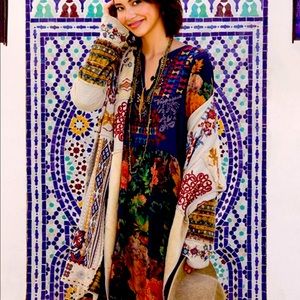 Johnny Was Joponi Print Duster ochre